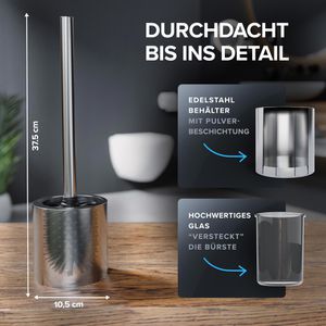 Produktbild für WC-Bürste ovimar Toilettenbürste Tuno, silber