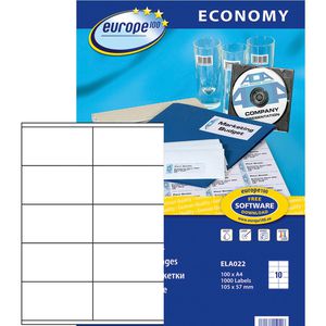 Universaletiketten Europe100 ELA022, weiß