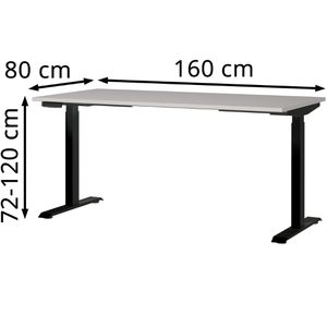 Produktbild für Schreibtisch Germania Bedano 9912-630, kaschmir / schwarz
