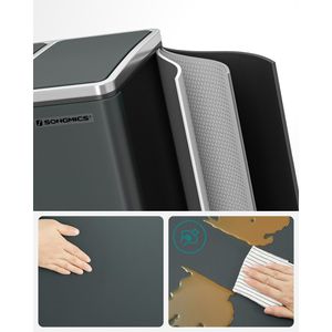 Produktbild für Mülleimer Songmics LTB54GS, anthrazit-grau