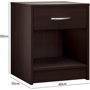 Produktbild für Nachttisch CASARIA Hamburg, 109673, wenge