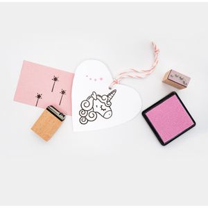 Produktbild für Motivstempel Folia Stempelset Einhorn, aus Holz