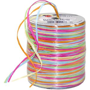 Geschenkband Präsent Raffia Multicolour mehrfarbig