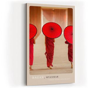 Produktbild für Wandbild Sinus-Art Bagan - buddhistische Mönche