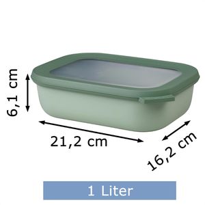 Produktbild für Frischhaltedose Mepal Cirqula eckig, aus Kunststoff