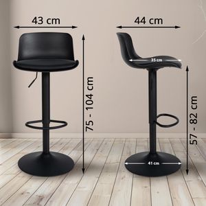 Produktbild für Barhocker CLP Almada, 321567, drehbar mit Lehne