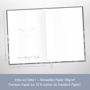 Produktbild für Notizbuch paper&amp;you Flying Flowers, 8213-3, Karton Softcover