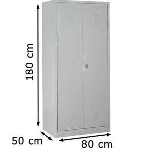Produktbild für Mehrzweckschrank G-Office CLC/FD.1880, abschließbar, lichtgrau