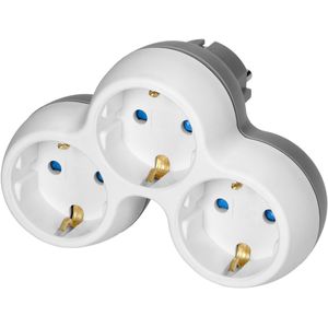 Steckdosenadapter Orno AE-13239(GS), weiß-grau