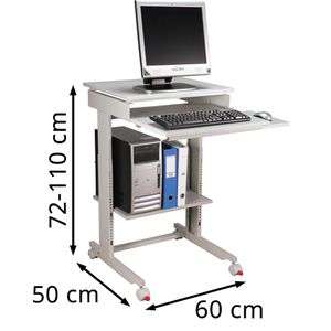 Produktbild für Computertisch Twinco Twin Click, mit Rollen
