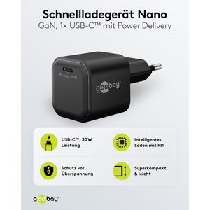 Produktbild für USB-Ladegerät Goobay Nano 79152, 30 Watt