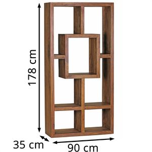 Produktbild für Bücherregal Wohnling Mumbai, WL1.375, sheesham