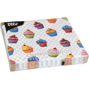Produktbild für Servietten Papstar 82736 Cupcakes