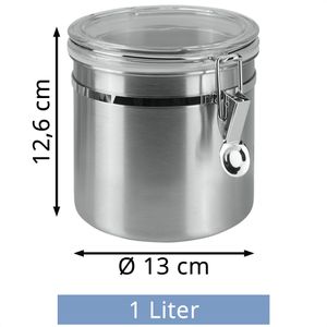 Produktbild für Kaffeedose Metaltex 185311010, aus Edelstahl