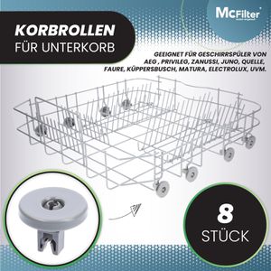 Produktbild für Geschirrspüler-Korbrollen McFilter Ø 40 mm, für Unterkorb