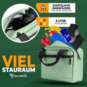 Produktbild für Fahrrad-Lenkertasche Mivelo Luna, minzgrün, 6 Liter
