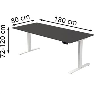 Produktbild für Schreibtisch Kerkmann Move 3, anthrazit / weiß