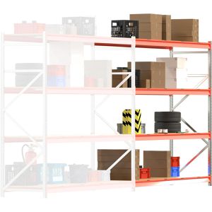 Produktbild für Anbauregal Regalwerk EMMA, 4 Holzböden