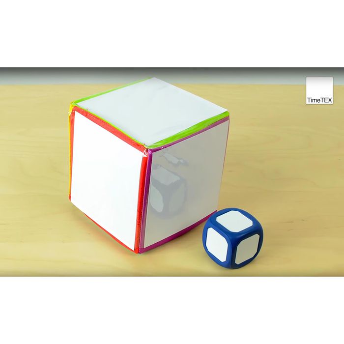 Dado Gigante In Vinile Da 20 Cm Con Tasche Trasparenti Su Tutti I Lati – Per Giochi Di Movimento, Attività Educative, Personalizzabile Con Schede O Immagini – TimeTex 93597