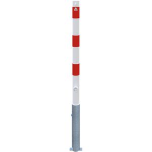 Produktbild für Absperrpfosten Schake 460FB/1, 1 Öse, rot/weiß, aus Metall