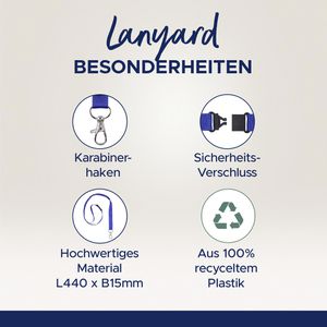 Produktbild für Schlüsselband Zweckform 4842B, blau