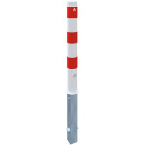 Produktbild für Absperrpfosten Schake 491FB, rot/weiß, aus Metall