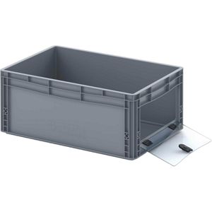 Eurobox AUER EG SKS 64/27 HG, grau, mit Acrylglas-Sichtklappe