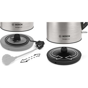 Produktbild für Wasserkocher Bosch DesignLine TWK3P420, silber