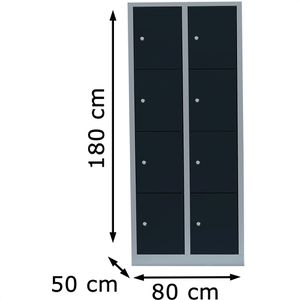 Produktbild für Schließfachschrank ClassiX X-523428, anthrazit