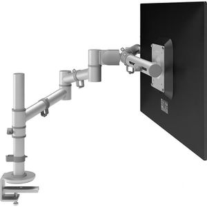 Dataflex Monitorhalterung ViewGo 132, silber, für 2 Displays, VESA TFT,  Tisch-Befestigung – Böttcher AG