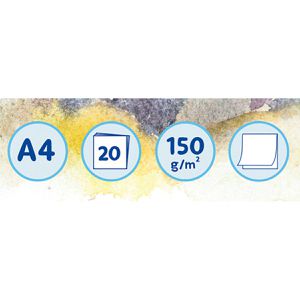 Produktbild für Aquarellpapier Pelikan 236812 C4/20, Block, A4
