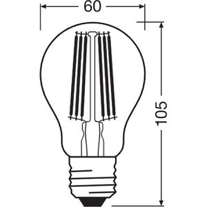 Produktbild für LED-Lampe OSRAM Superstar+ Filament, warmweiß E27