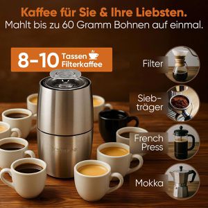 Produktbild für Kaffeemühle Clatronic KSW 3806 Inox, elektrisch
