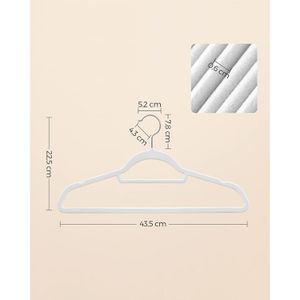 Produktbild für Kleiderbügel Songmics CRF020W02, aus Kunststoff