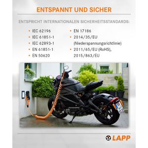 Produktbild für Elektroauto-Ladekabel Lapp Spiral, IP55, 5 m