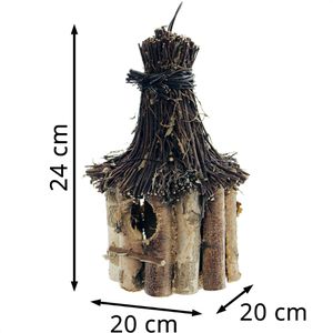 Produktbild für Vogelhaus Frank-Flechtwaren Birke, FluglochØ 30 mm