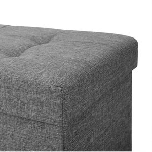 Produktbild für Sitztruhe Songmics dunkelgrau, 76 x 40 x 38cm