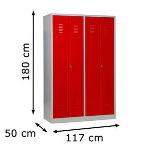 Produktbild für Spind G-Office WRC/4.18117.V2, Doppelspind, rot