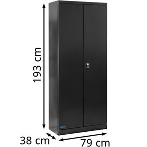 Produktbild für Werkzeugschrank Güde Typ B Black Line, aus Metall, schwarz