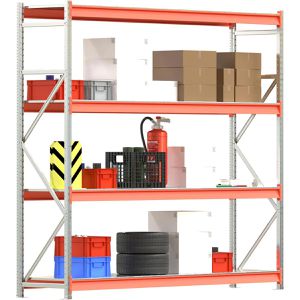 Produktbild für Weitspannregal Regalwerk EMMA, 4 Metallböden