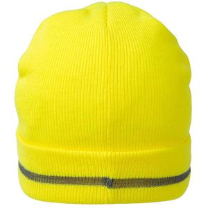 Produktbild für Wintermütze NITRAS Strick-Beanie, signalgelb
