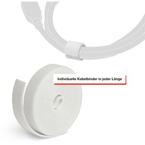 Produktbild für Klettband Label-the-cable Roll Strap, weiß