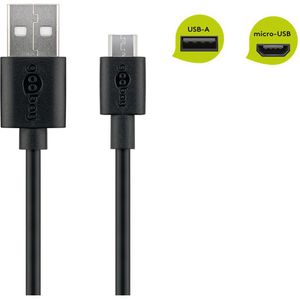 Produktbild für Ladekabel Goobay 46800, schwarz, 1m