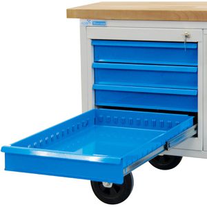 Produktbild für Werkbank ADB 42741, blau, mit Rollen