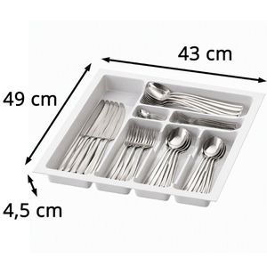 Produktbild für Besteckkasten Sossai Divio, weiß, aus Kunststoff