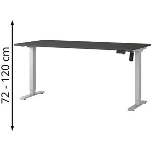 Produktbild für Schreibtisch Germania Profi 3.0, 8025-640, graphit / silber