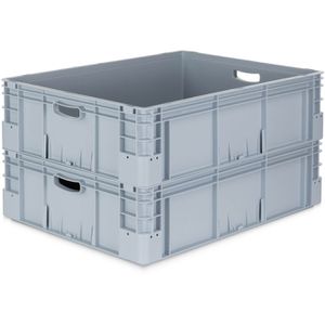 Produktbild für Eurobox Alpha-Paletten Silverline, grau, 90 Liter