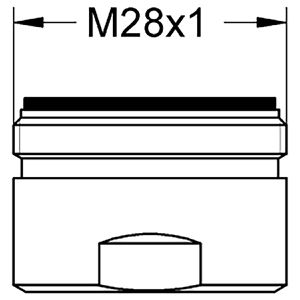 Produktbild für Strahlregler GROHE Mousseur M28 x 1, 13927000