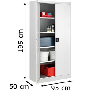 Produktbild für Werkzeugschrank Mauser MKST5/19STG, aus Metall, lichtgrau