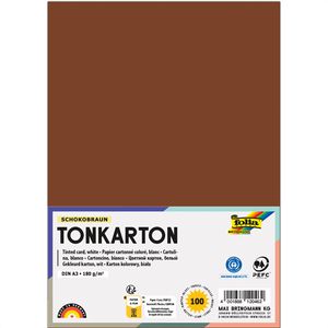 Folia Tonpapier 6118/3/85, A3, schokobraun, 180g/m², 100 Blatt